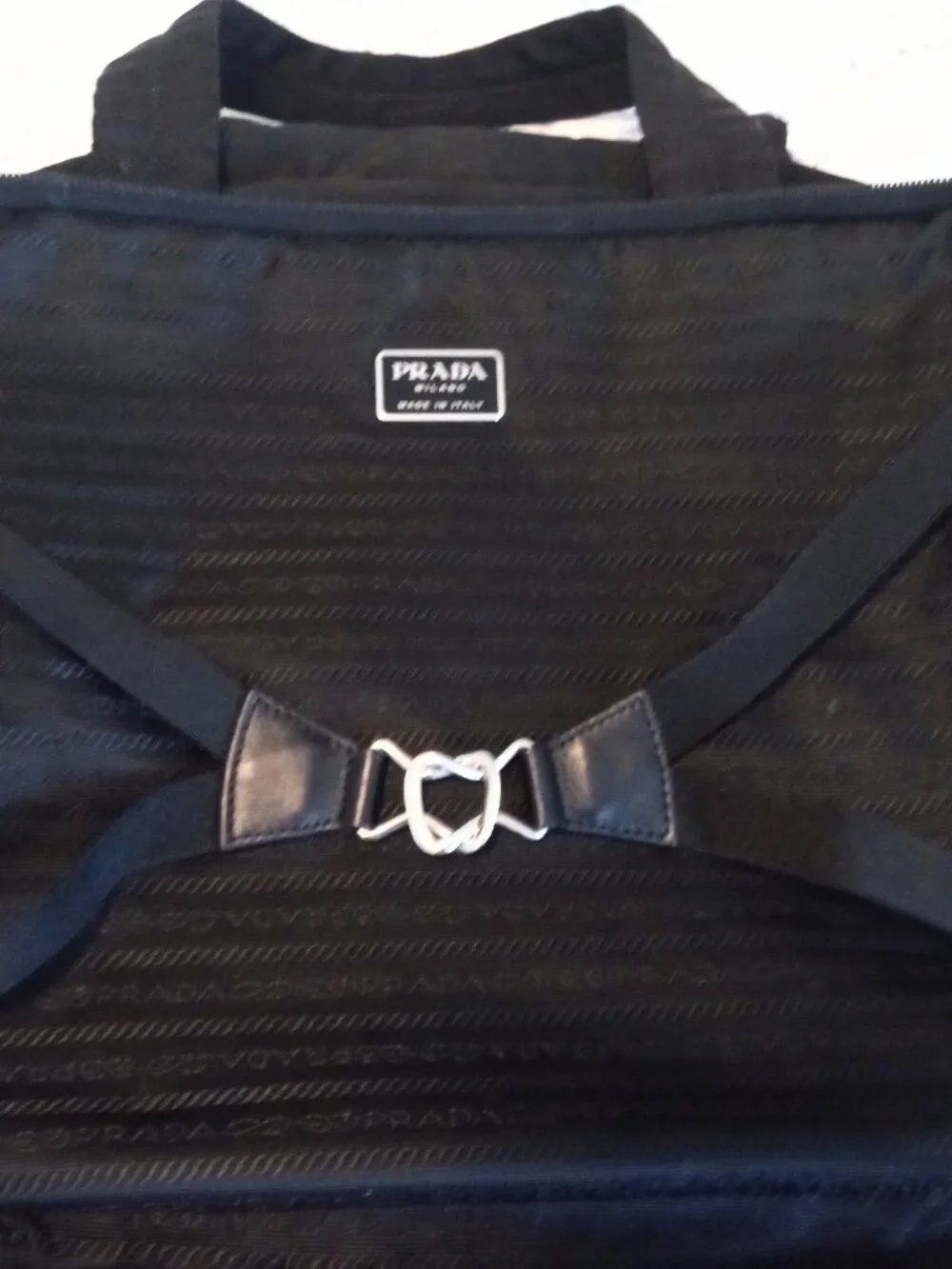 Prada Unisex Tessuto Nylon Overnight Travel Bag – Black – Authentic